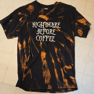 Gildan Black and Orange Tie-Dye T-Shirt